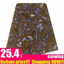 Последний Африканский нигерийский Анкара Воск Принт ткань Гана цветочный стиль обычный хлопок мягкий модный воск ткань