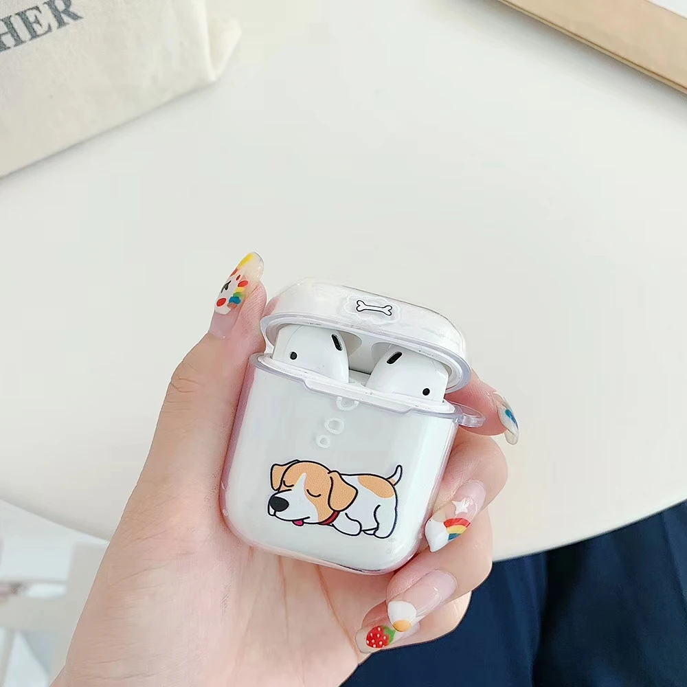 Чехол для наушников с милым рисунком авокадо для Airpods, простой прозрачный чехол из ТПУ для AirPods 2, bluetooth-гарнитура