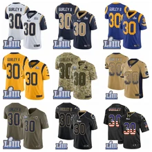 Мужская Новинка, высокое качество, Джерси в стиле Лос-Анжелес Тодд Герли Рамс Super Bowl LIII Bound