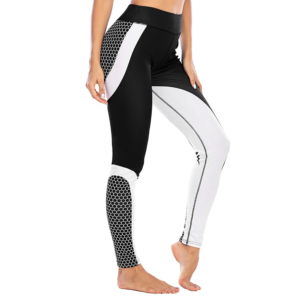 

2020 Women Leggings High Waist Casual Net Print Patchwork Ladies Trousers Fashion Polka Dot Sport Leggings