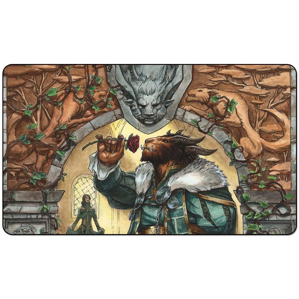 LOVESTRUCK BEAST Волшебная торговая карточная игра игровой коврик: lovestrike BEAST(THRONE OF ELDRAINE) игровой коврик для TCG Playmat 60 см x 35 см(2" x 14") Размер - Цвет: LOVESTRUCK BEAST