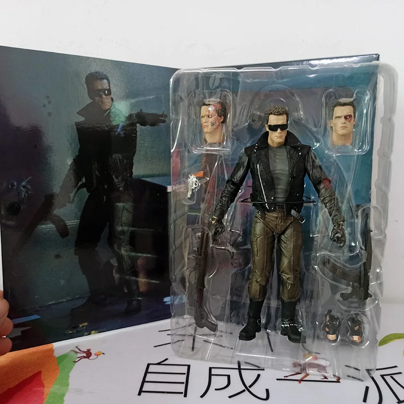 Terminator Figure Neca The Terminator Schwarzenegger Judgment Day T-800  Arnold Action Figure Model Toys Doll For Gift 18cm7inch - Action Figures -  AliExpress