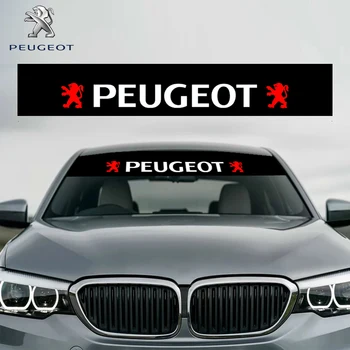 

1pcs Car Front Reflective Stickers Windshield Decal Sticker Car Decoration for Peugeot 206 208 2008 1007 5008 Expert 3 RCZ Etc