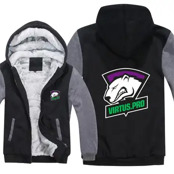 

DOTA2 Team Secret Virtus.Pro Hoodies Winter Men Fashion Wool Liner Jacket Virtus.Pro Sweatshirts Men Coat