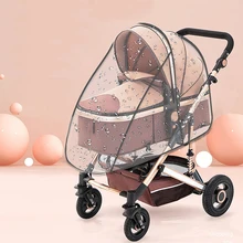 

Stroller Accessories Rain Cover Baby Car Weather Wind Sun Shield Transparent Breathable Trolley Umbrella Pushchairs Raincoat Hot