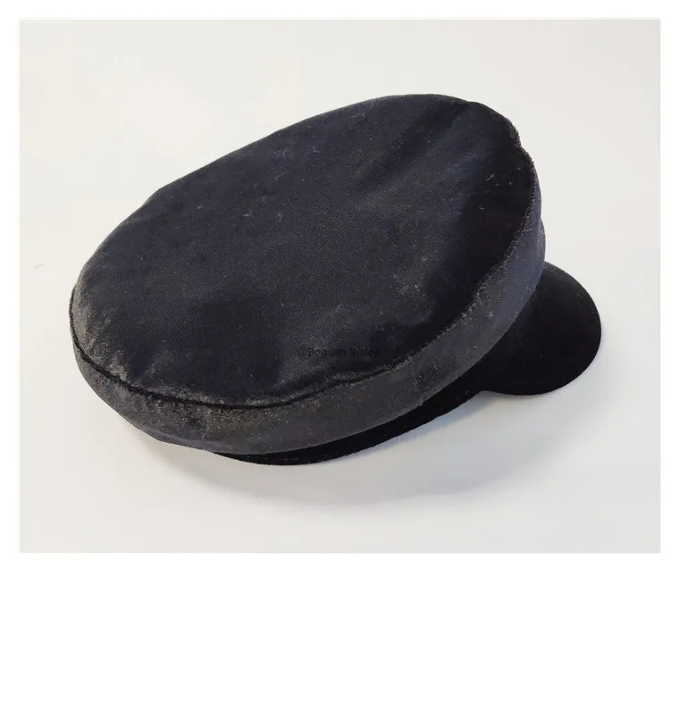 Осенне-зимняя бархатная плоская верхняя Темно-синяя Кепка gorras кожаная военная шляпа шляпы матроса Женские Шляпы Военная Кепка cadet модная шапка