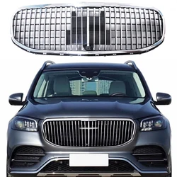 Calandre ABS de haute qualité, pare choc avant noir brillant adapté à Mercedes GLS X167 GLS450 GLS580 2020 + GT 