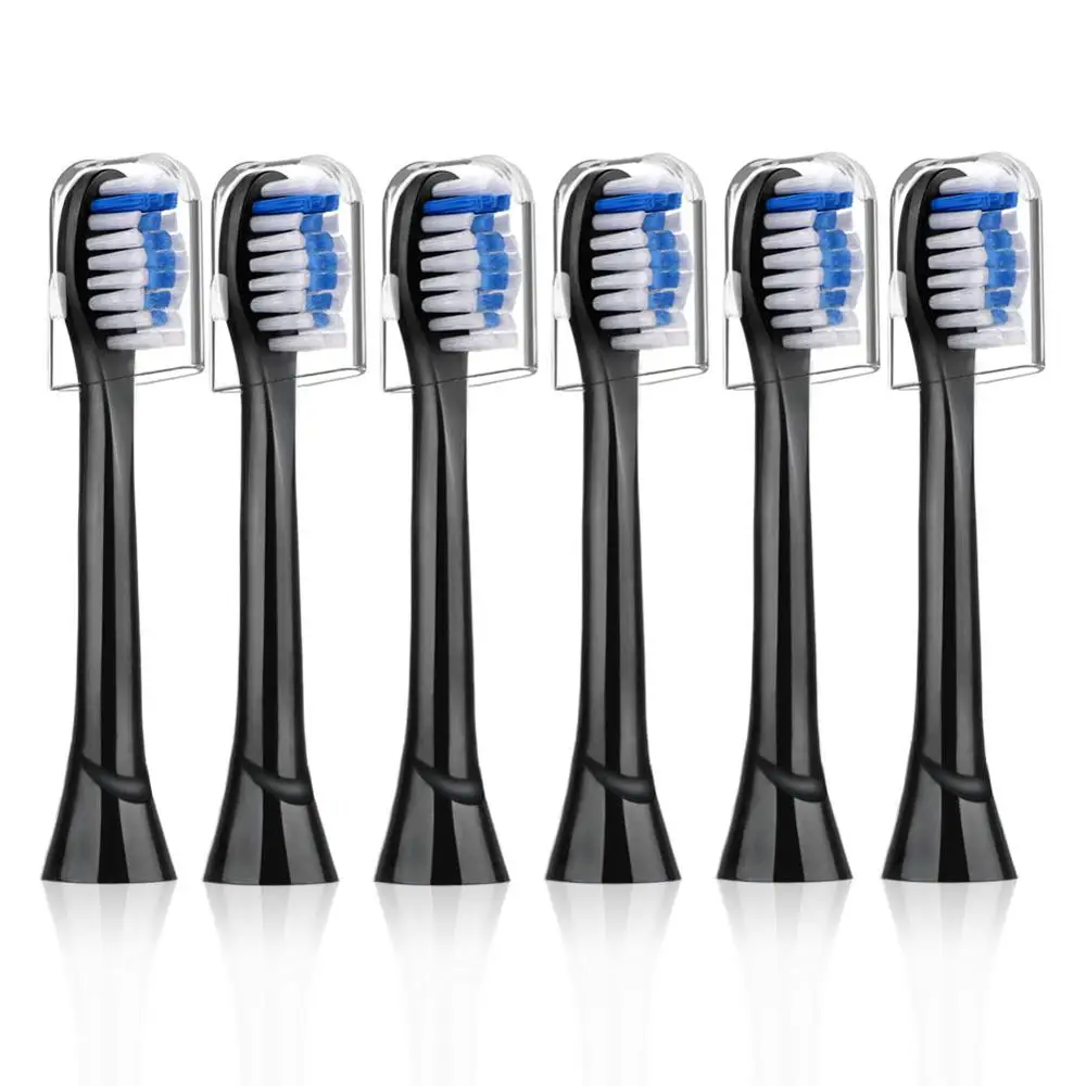 730 black with cover 6 шт. YH730 черные сменные насадки для Phillips Sonicare DiamondClean Smart/Sonicare ProtectiveClean электрическая зубная щетка - Цвет: 730 black with cover