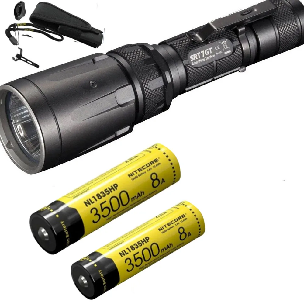 NITECORE SRT7GT Тактический светильник-вспышка CREE XP-L HI V3 RGB UV светодиодный смарт-Селекторный кольцевой светильник max 1000ЛМ луч бросок 450 м фонарь