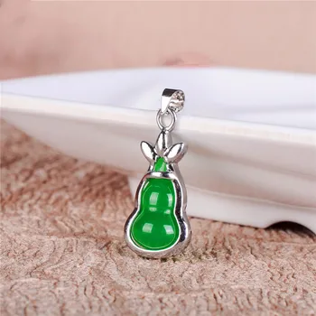 

Natural Malay Jade Gourd Dragon pillar Jade Pendant Jewelry Lucky Exorcise evil spirits Safety Amulet Jade Pendant Fine Jewelry