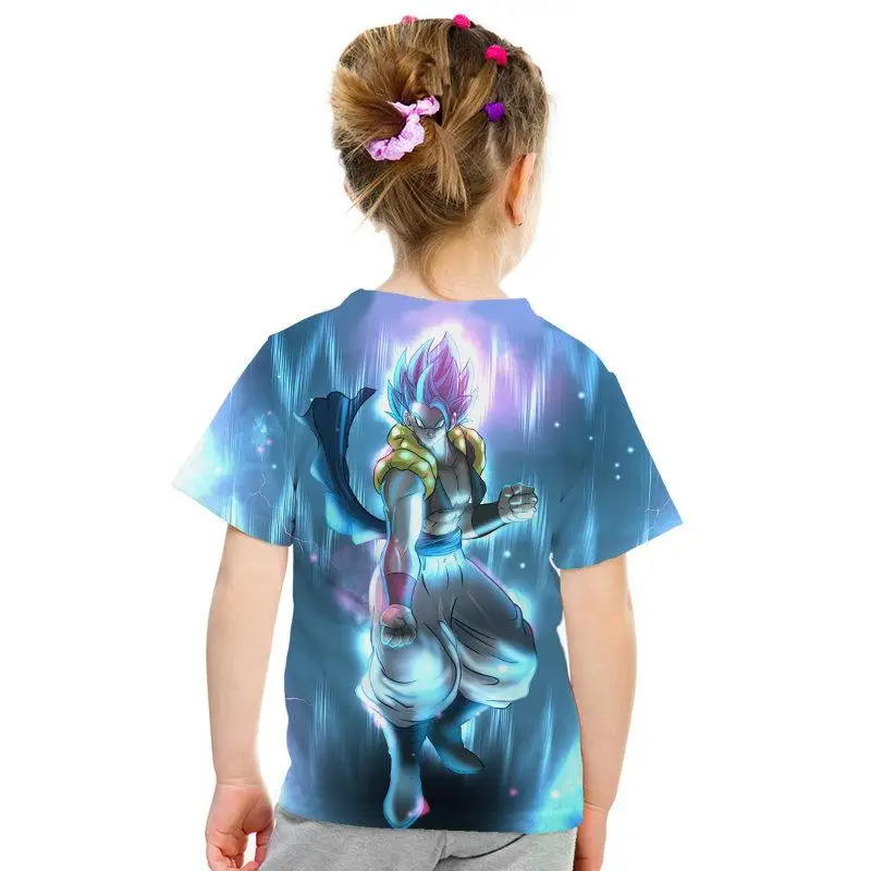 Goku/Vegeta patrn Dragon Ball animacin patrn nios camiseta impresin 3D nios camiseta hombres/nias moda camiseta