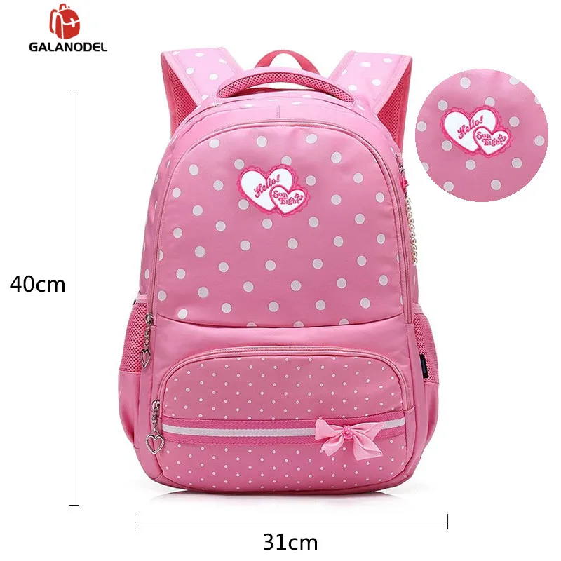 Pink small Детские школьные сумки милый мультфильм луки дети девочки водонепроницаемый ортопедический школьный рюкзак детские сумки, рюкзаки - Цвет: Pink small