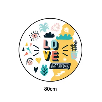 

Computer Chair Floor Mat Sea Printed Round Carpet Children Bedroom Play Tent Area Rug 80cm 100cm