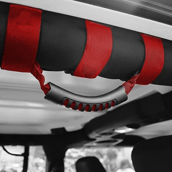 

2pcs Car Grab Handle For Jeep Wrangler JK YJ TJ 1987-2016 Rugged Ridge Rear Side Car Grab Handle Bar Roll Grips Holder