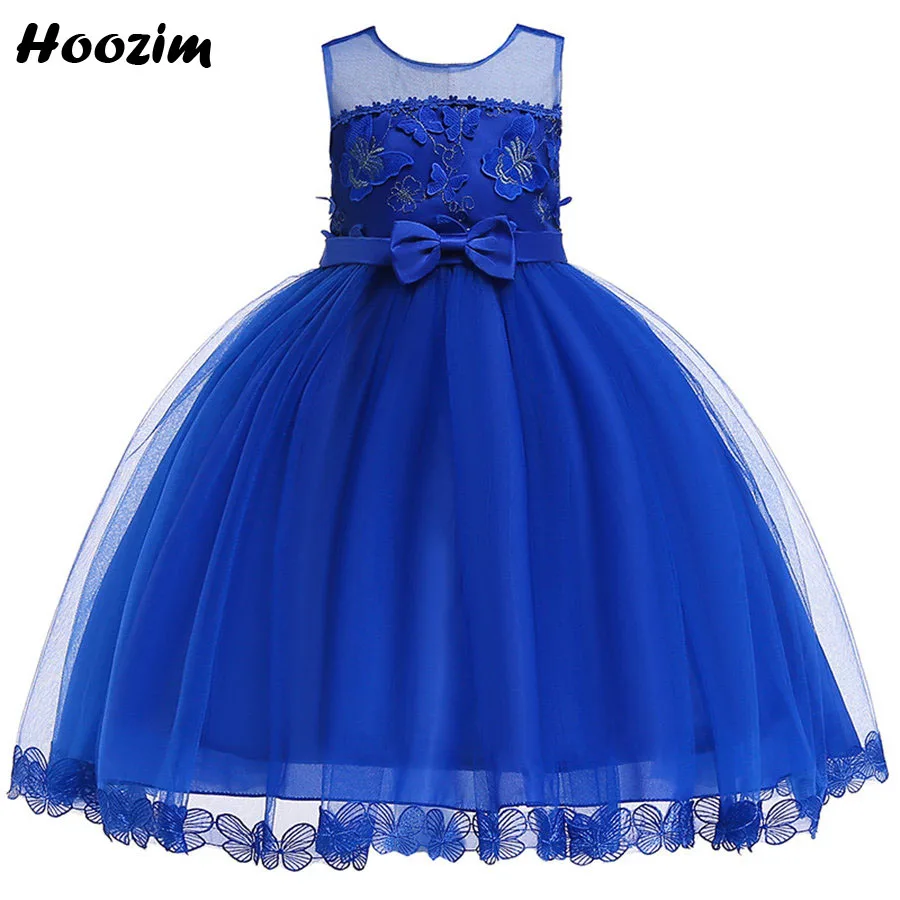 Современный Королевский Синий Tulle Fluffy Вечернее и Свадебное бальное платье платья