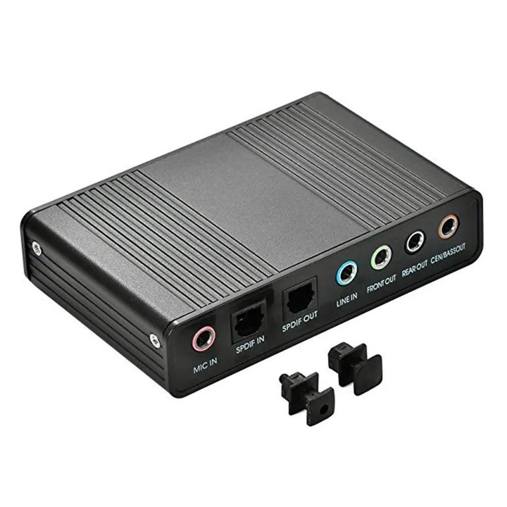 6-канальный внешняя звуковая карта USB 2,0 Внешний 5,1 объемное звучание Внешний оптический S/PDIF аудио адаптер Звуковая карта для портативных ПК