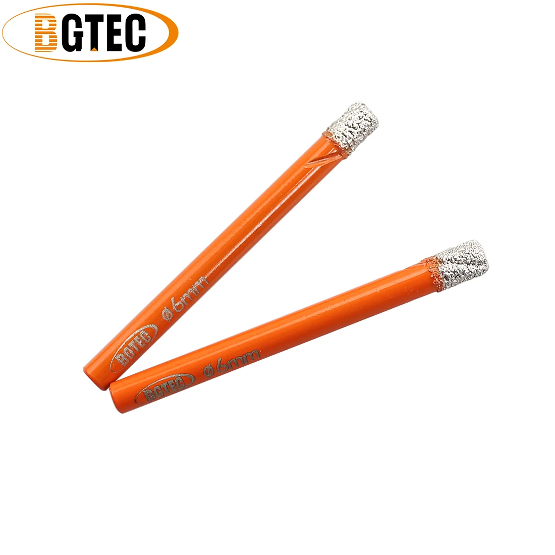 BGTEC 2 шт Круглый хвостовик 6 мм сухие сверла вакуумные пайки Алмазные для