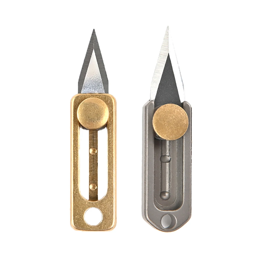 1pc Camping Titanium Alloy Mini EDC Knife Unboxing Mini Pocket Knife Keychain Hanging Outdoor Multi EDC Tools