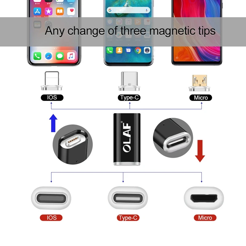 Магнитный адаптер USB Micro Type C/для iPhone/Micro конвертер зарядное устройство C Android