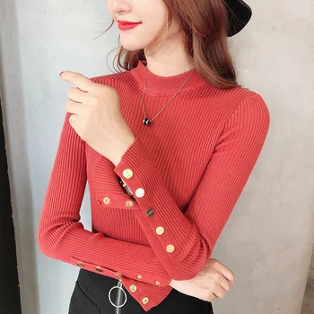 

2020 Feminino Poncho Female Sleeves Tight Within A Turtle Neck Thickening New Knitting Sweater Season Cultivate Morality