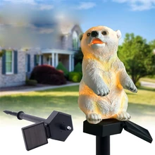 Солнечные лужайки лампы полярный медведь Ландшафтные огни садовое освещение водонепроницаемые уличные солнечные лампы для сада двора теплые белые