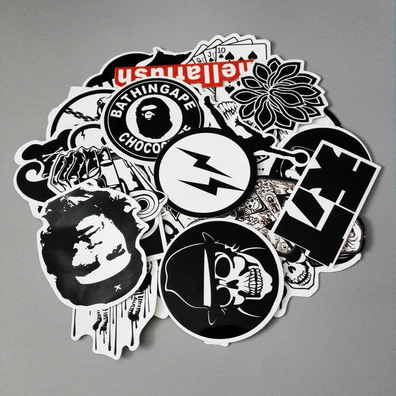 

45Pcs/Lot Transparent Waterpoof Creative Sticker For Skateboard Laptop Luggage Fridge Phone Styling Home Decal Stickers