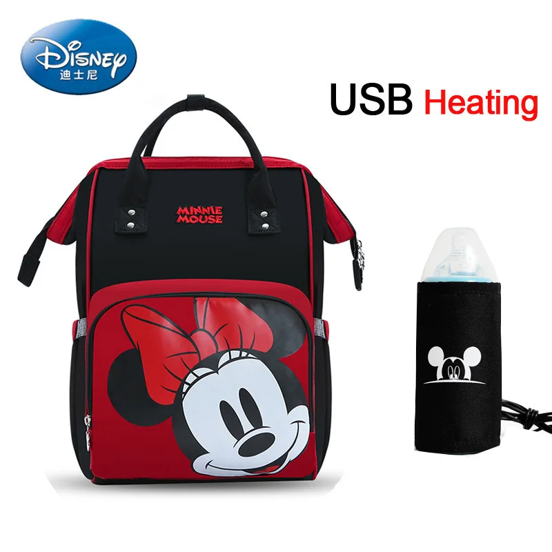 Disney USB нагревательная сумка для подгузников подгузник рюкзак большой емкости для кормления Путешествия Рюкзак Сохранение тепла - Цвет: 16