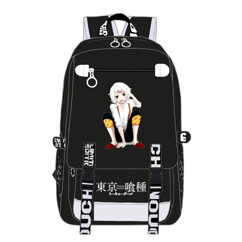 Рюкзак для мальчиков и девочек из аниме Kaneki Ken с зарядкой через usb, школьная сумка для мужчин и женщин, рюкзаки для ноутбука-подростка - Цвет: U