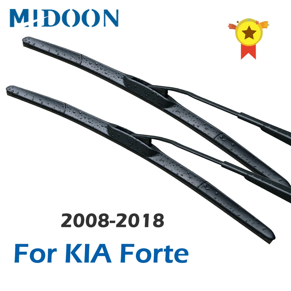 Гибридные щетки стеклоочистителя MIDOON для KIA Forte Fit с крючками 2008 2009 2010 2011 2012 2013 2014