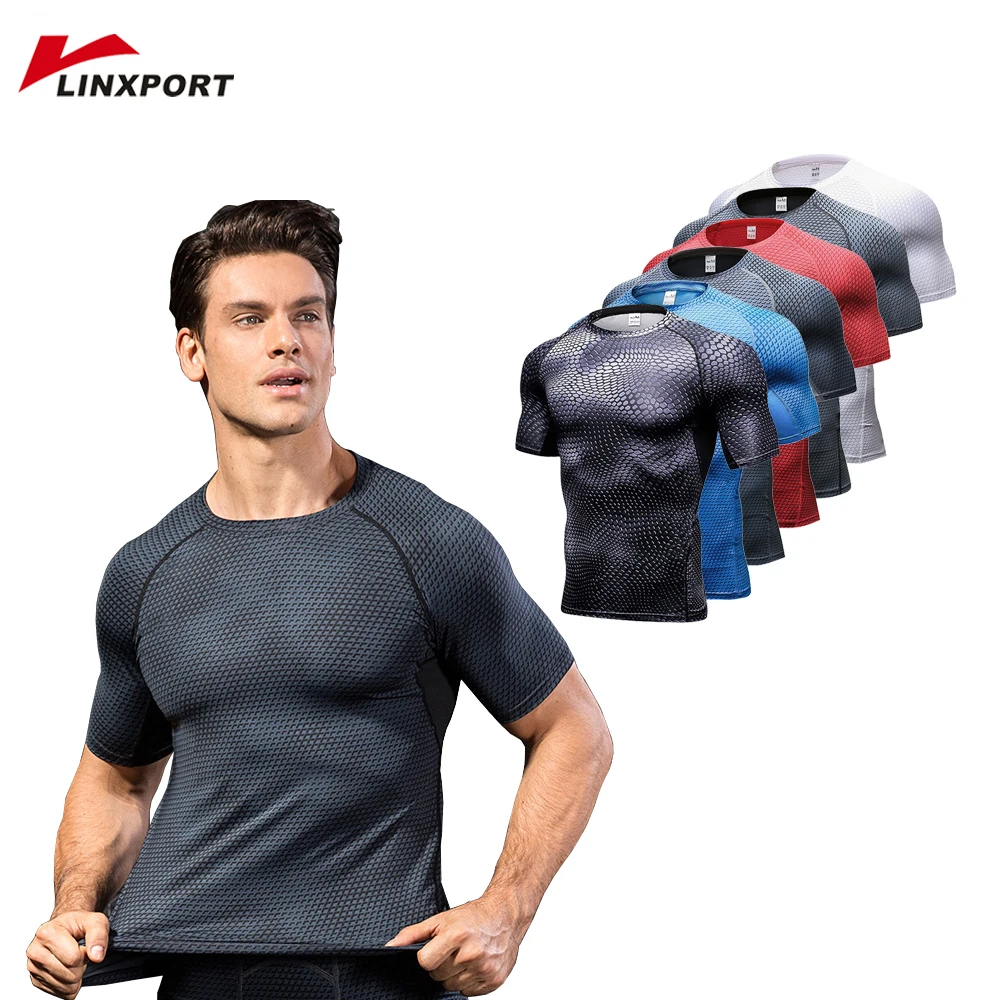 Кроссовки Shirst Для мужчин тренажерный зал колготки короткий рукав Фитнес