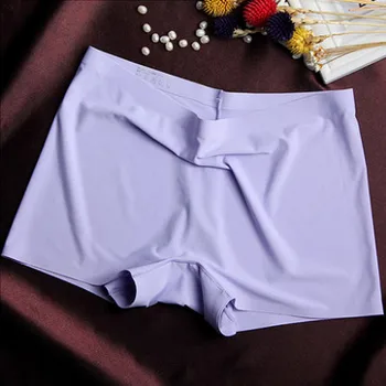 

Ice Silk Safety Shorts Invisible Seamless Boxer Briefs Underwear Boyshort for women
