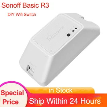 

Sonoff Basic R3 Wifi Smart Switch Universal Remote Control DIY Switch Smart Home IOT Device Work with Alexa Google Home