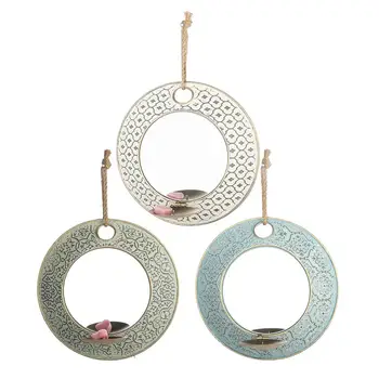 

Hanging Wall Mirror Wall-Mounted Mirror with Embossed Iron Frame for Entryway Living Room Bedroom Office