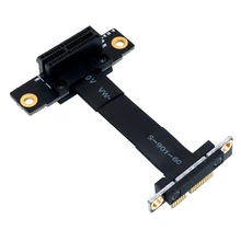 Pcie x1 riser cabo duplo 90 graus ângulo direito pcie 3.0x1 para x1 extensão cabo 8 gbps pci express 1x riser cartão fita extensor