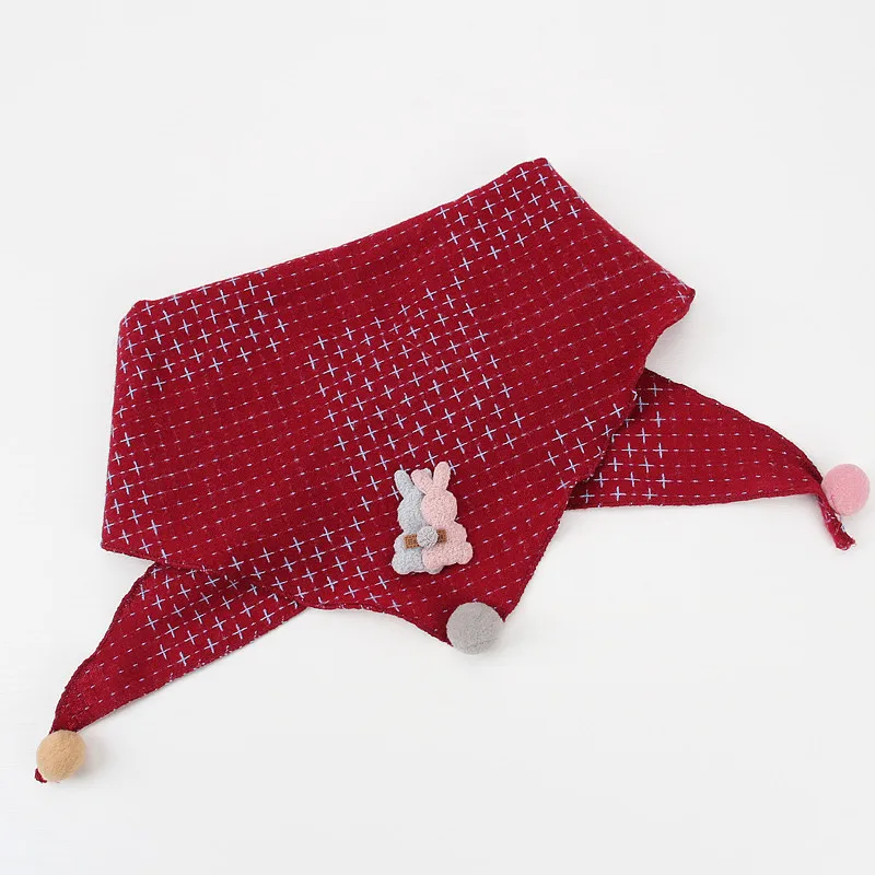 Новый весенний детский треугольный шарф с принтом в горошек осенне зимний для