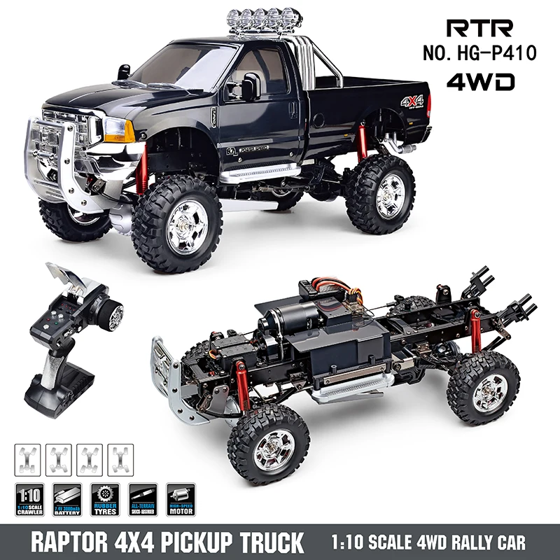 US $214.89 110 Rc Hg Pickup Truck P410 44 Rally Racing Crawler Car 24g Radio Motor Esc Th16939Smt1