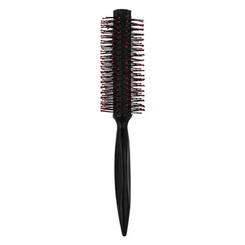 

nylon Handle Round Bristles Curly Hair Brush Comb Black Red