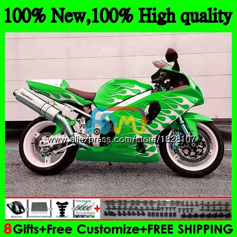Средства ухода за кожей для SUZUKI GSXR 1000 GSX-R1000 GSXR1000 00 01 02 40BS. 127 1000CC GSXR-1000 K2 GSX R1000 2000 2001 2002 обтекатель серебристо-зеленый - Цвет: No. 1