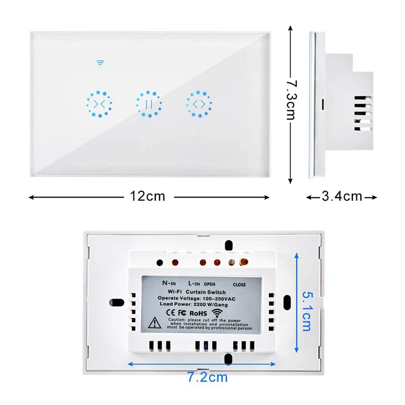 Top-US Plug,for Ewelink Smart Curtain Motor Electrical Blinds WiFi Switch Press APP Voice Control By Alexa Echo Google Home