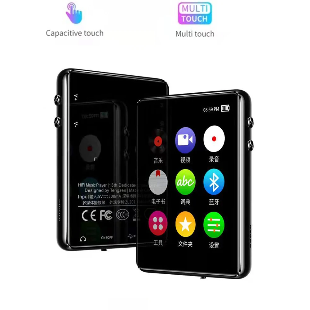 Оригинальный Hi-Fi музыкальный плеер Bluetooth 5 0 MP3 2 дюймовый сенсорный экран Built-in