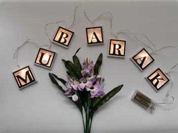 

1.65m 7led Light String Ramadan Decoration EID Mubarak Supplies Muslim Islam Festival Decorations