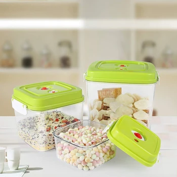 

Large Capacity Vacuum Seal Food Storage Containers Plastic Container Storage Box with Pump 500ml 1400ml 3000ml BPA Free