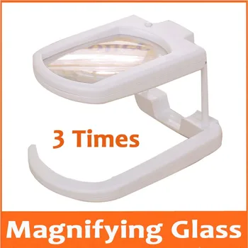 

3 Times Pocket Illuminated Desktop Reading Magnifying Glass LED PCB welding Mobile Phone Repair Magnifier Table Lamp for Old Man
