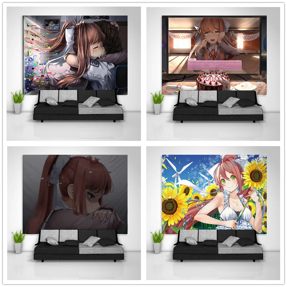 Художественный Клуб Doki! Гобелен искусство настенный диван стол кровать Чехол домашний декор общежития подарок