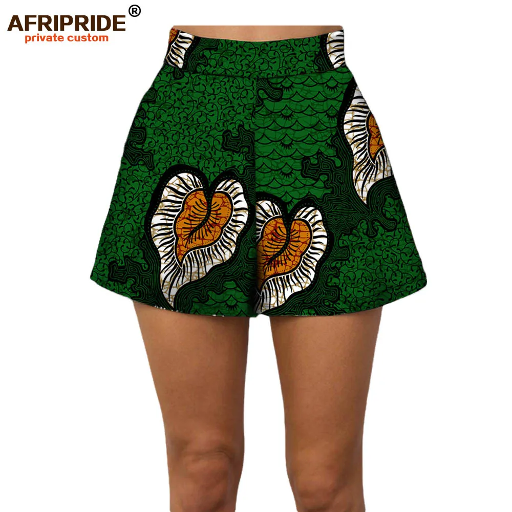 Летние женские пляжные шорты AFRIPRIDE индивидуальные повседневные короткие штаны хлопок батик принт Африканский A722108 - Цвет: 528