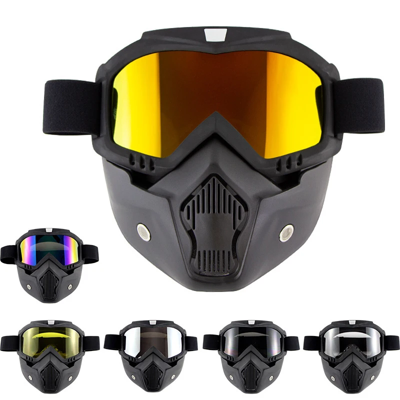 

Ski Goggles Full Face Mask Goggles Motorcycle Racing ATV Off-road Mask Anti-fog Snow Windproof Winter Skiing Snowboard Glasses