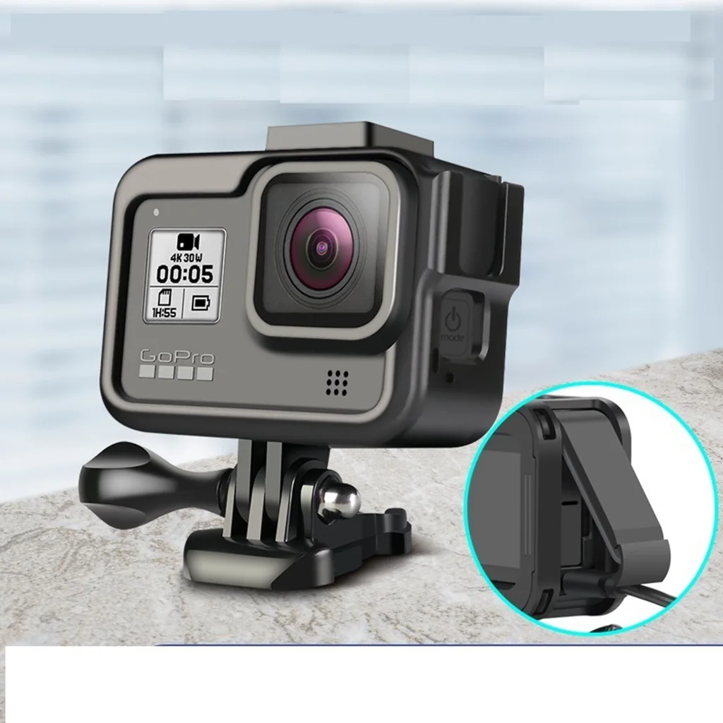 Для GoPro Hero 8 Черный алюминиевый сплав металлическая защитная рамка