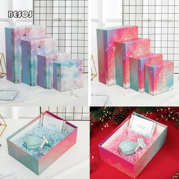 

Fine Beautiful Big Size Ins Korea Style Pink Blue Series Party Festival Birthday Gift Packing Box,4 Size G0023L