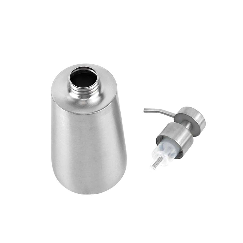 350ML Home Kitchen Stainless Steel Shampoo Container Bathroom Large Capacity Easy Clean With Foam Nozzle Liquid Soap Dispenser |
