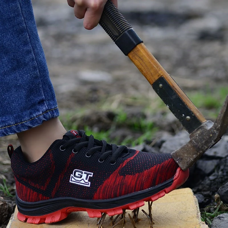 

NORTHMARCH Mens Fashion Steel Toe Safety Work Shoes Breathable Outdoor Multifunction Protection Footwear Calzado De Seguridad